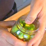 Packing Okra in Jars