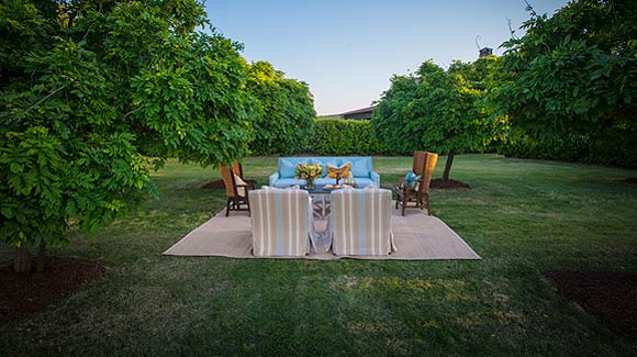 The contemporary lawn is low maintenance.