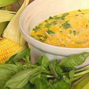 Corn and Basil Pudding