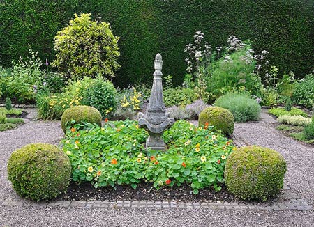 The herb garden at Arley Hall. Lady Ashbrook designed this years ago.