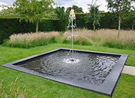 'Fire and Water' fountain at Houghton Hall. David Cholmondeley has done great things with the garden in the past 10 years.