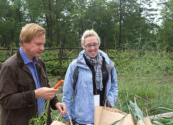 GardenSafe03_2011 Allen eating a carrot just after he sprayed it with Garden Safe Fruit & Vegetable.
