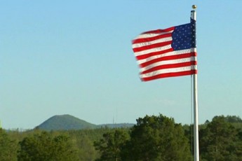 Flag waving at the Garden Home Retreat