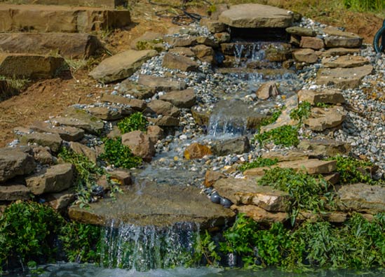 20130520_Laguna09 The waterfall leading to the pond. I think Chris and his wife Joyce are really going to enjoy the soothing sound of this!