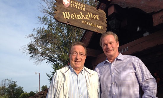 Al Wiederkehr and me in front of the Weinkeller Restaurant.